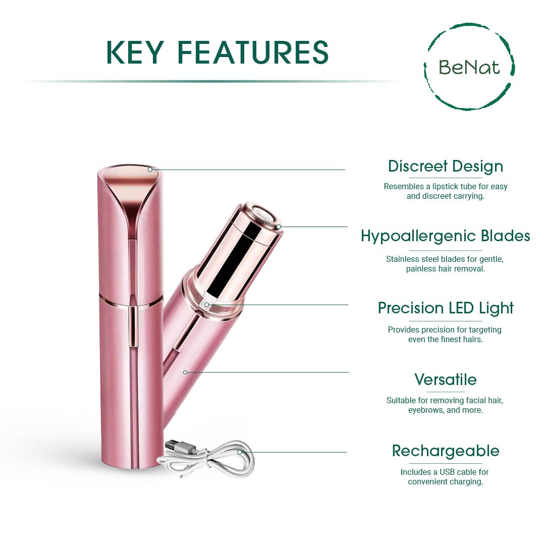 Effortless Beauty Kit | Facial Hair Remover, Brow Trimmer & Lash Curler