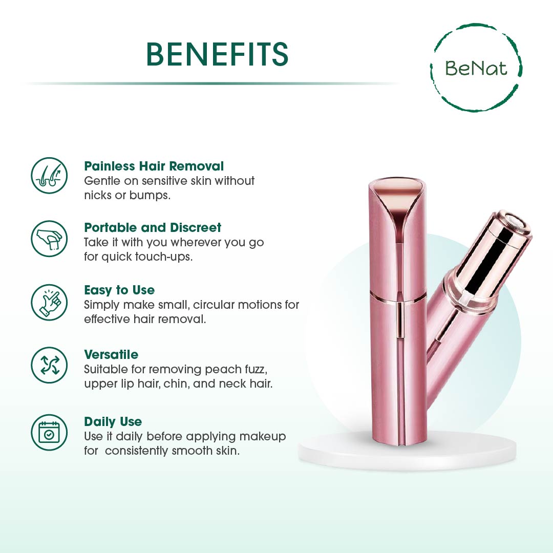 Effortless Beauty Kit | Facial Hair Remover, Brow Trimmer & Lash Curler