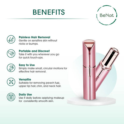 Effortless Beauty Kit | Facial Hair Remover, Brow Trimmer & Lash Curler