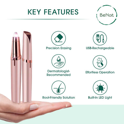 Effortless Beauty Kit | Facial Hair Remover, Brow Trimmer & Lash Curler