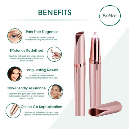 Effortless Beauty Kit | Facial Hair Remover, Brow Trimmer & Lash Curler