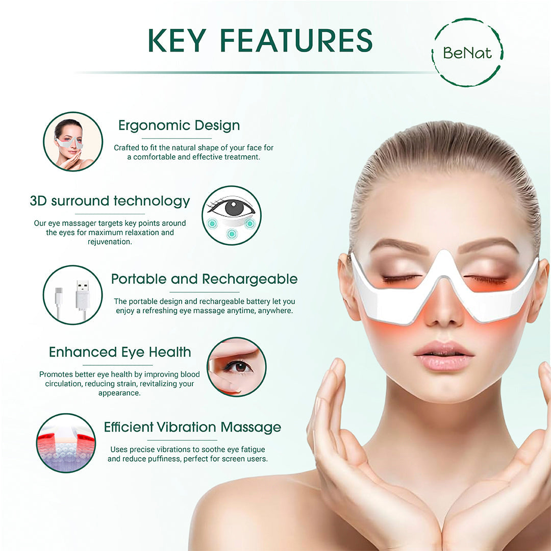 Under-Eye Red Light Therapy Skin Rejuvenation and Massager